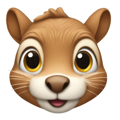 a squirrel with very inflated cheeks  sticker