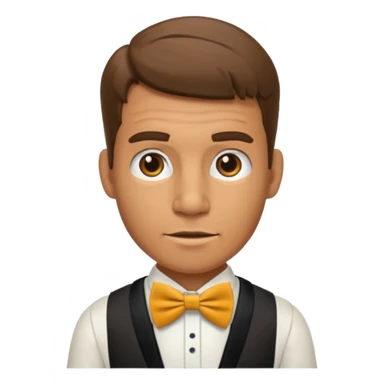 prehistoric man with bowtie sticker