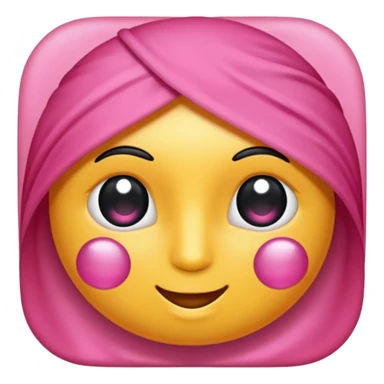 Um emoji de um laço rosa sticker