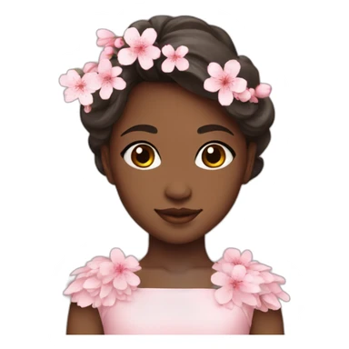 Sakura flower girl sticker