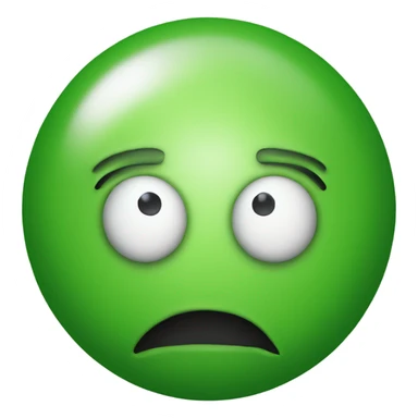 Green rubber bouncy 8 ball sticker