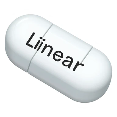 A pill with the word Linear on it sticker