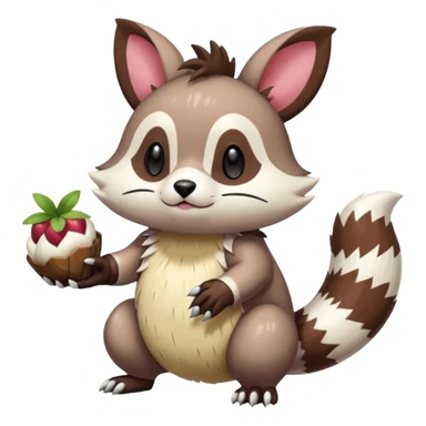 Teddiursa-Linoone-Furret-Minccino-Obstagoon-fusion  sticker