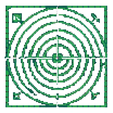 square target with crosshairs sticker