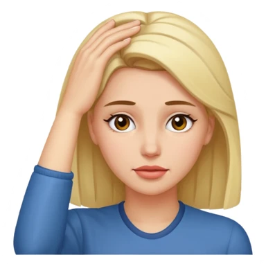 woman with hand on her forhead sticker