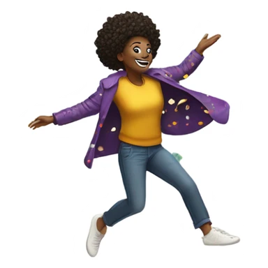 Fabulously falling sticker