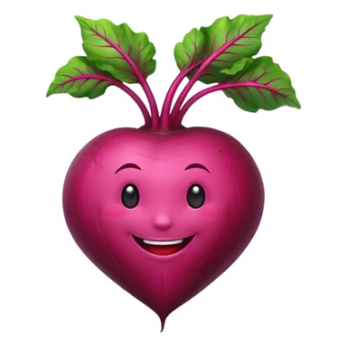 cute beet with a smile sticker