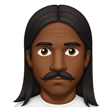 portrait of a man with long dark hair and mustache, inspired by Anthony Kiedis sticker
