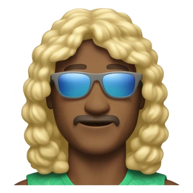 Man with blond mullet wearing pit viper sunglasses sticker