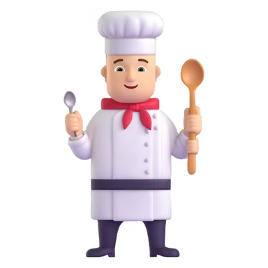 chef holding a spoon sticker