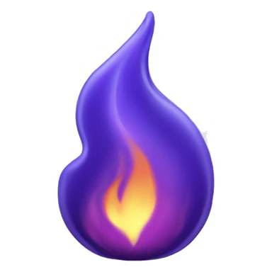 Purple flame sticker