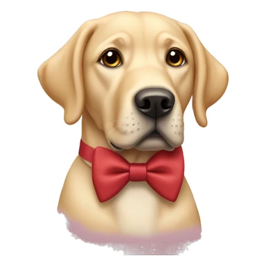 Labrador wearing bow tie  sticker