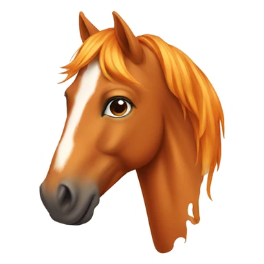 Orange horse sticker