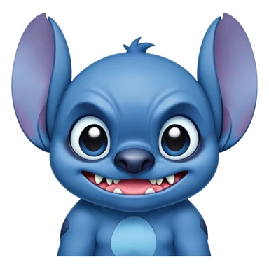 Stitch with mean face sticker