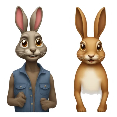 Tortuous and a hare sticker