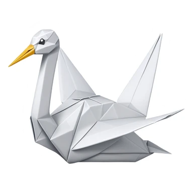 Origami crane sticker