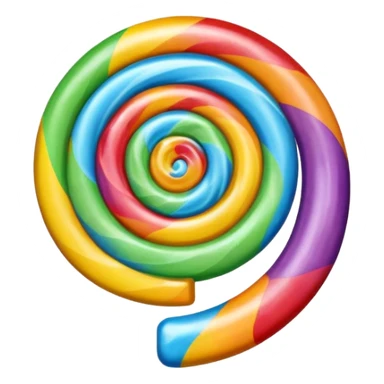 Swirly rainbow hard candy  sticker
