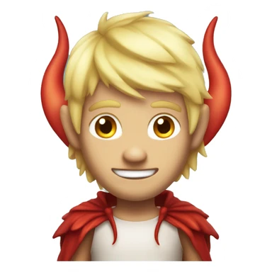 male fairy with devil ears but friendly and blond sticker