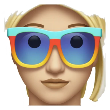 Y2K  Sports Sunglasses front view sticker