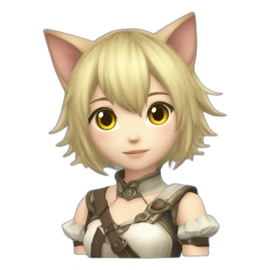 NekoGirl Final Fantasy 14 sticker
