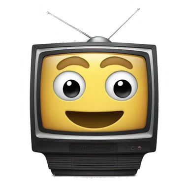 TV with advertising  sticker