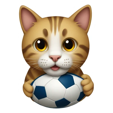 Cat with a football sticker