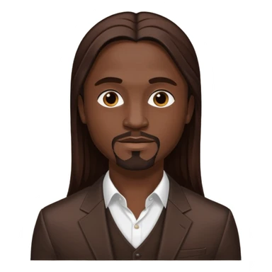 Akon with long dark brown hair sticker