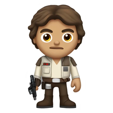 star wars version of chuck from angry birds as han solo sticker