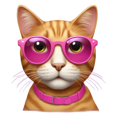 Cool Cat with pink sunglasses sticker