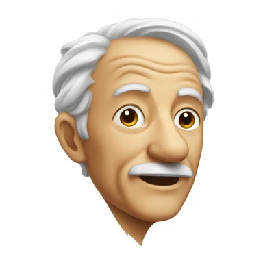 Old man flying in the wind sticker