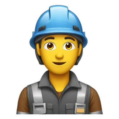 worker  whit helmet sticker