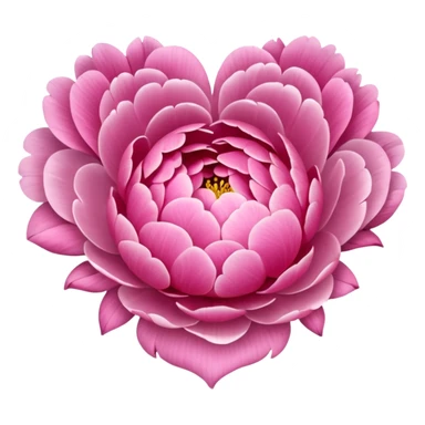 A heart of peonies sticker