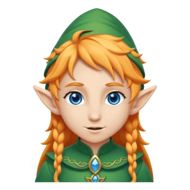 elf with bright hair and blue eyes sticker