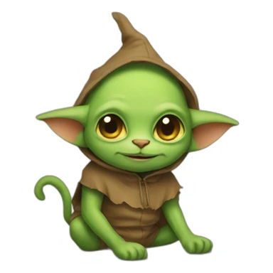 goblin in cat onesie sticker