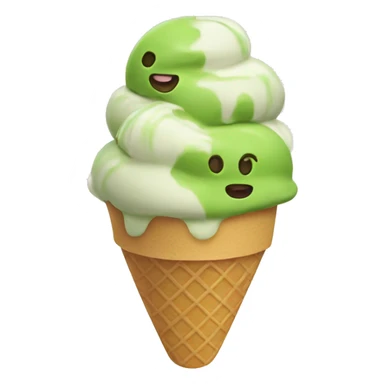 Matcha ice cream sticker