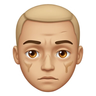 bruises near the man's eye sticker