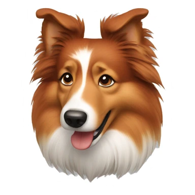 Red sheltie angry sticker