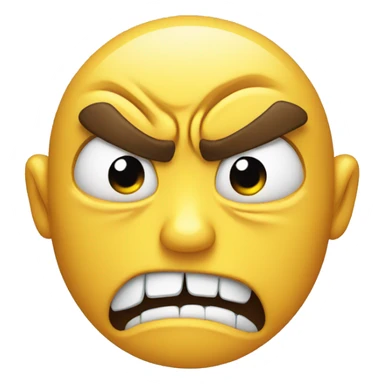 angry face tearing up sticker