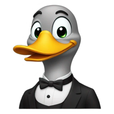 Creepy smile duck sticker