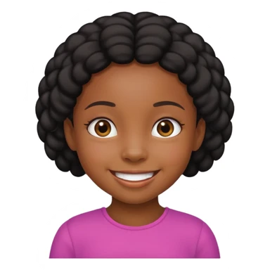 Black little girl sticker