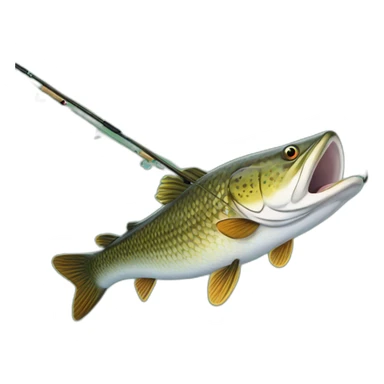 pike ,fishing sticker