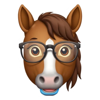 Horse with glasses sticker