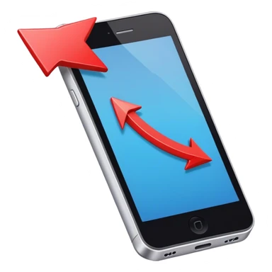 mobile phone and arrow sticker