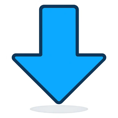 Blue arrow pointing down, add a shadow sticker