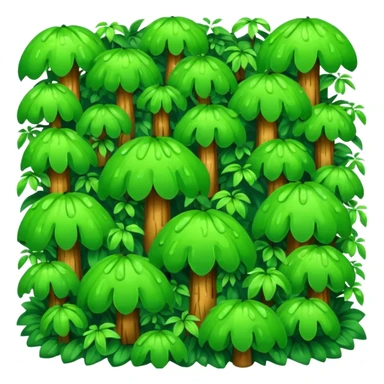 a forest were raining heavily i need a top view  sticker