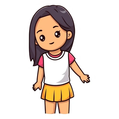 Latina girl with straight hair sticker
