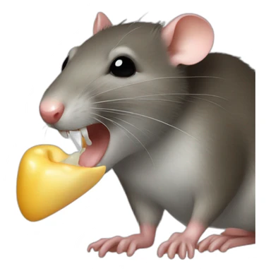 rat kissing a tooth sticker