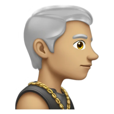 young White King using phone sticker