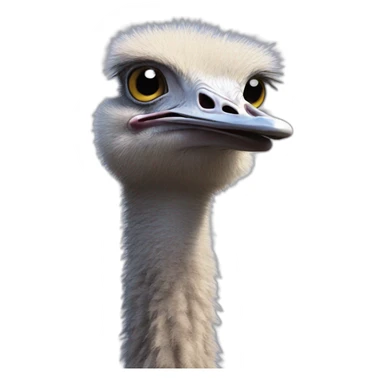 ostrich head smug anime sticker