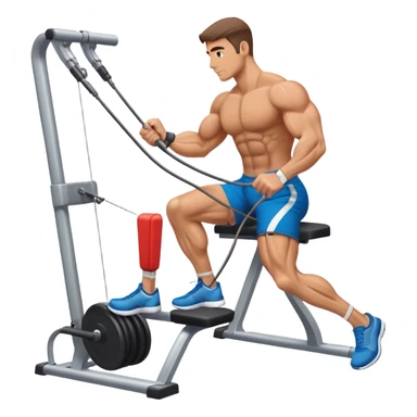 man cable-machine-leg-exercise sticker